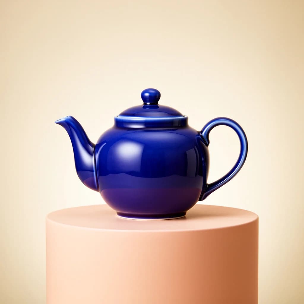 Cobalt blue teapot generated with FLUX.2 Flex