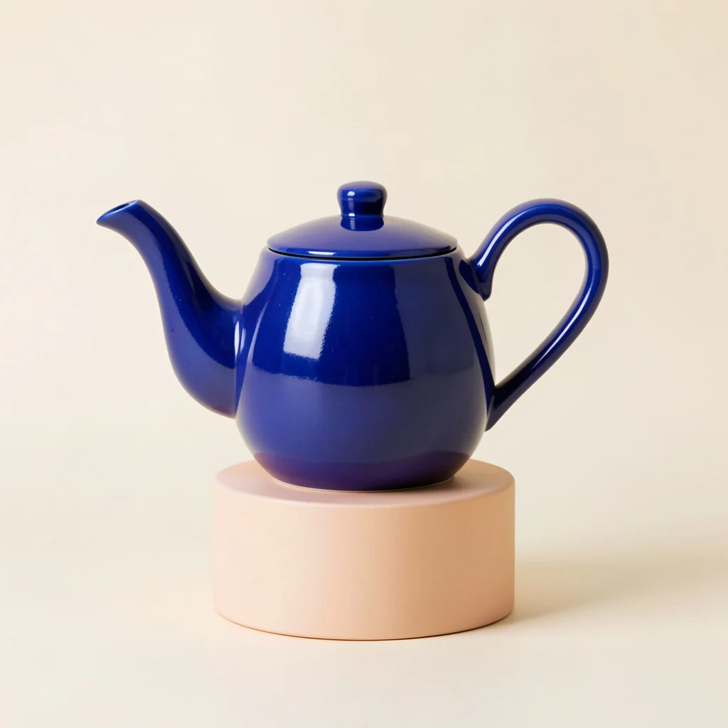 Cobalt blue teapot generated with FLUX.2 Klein 4B