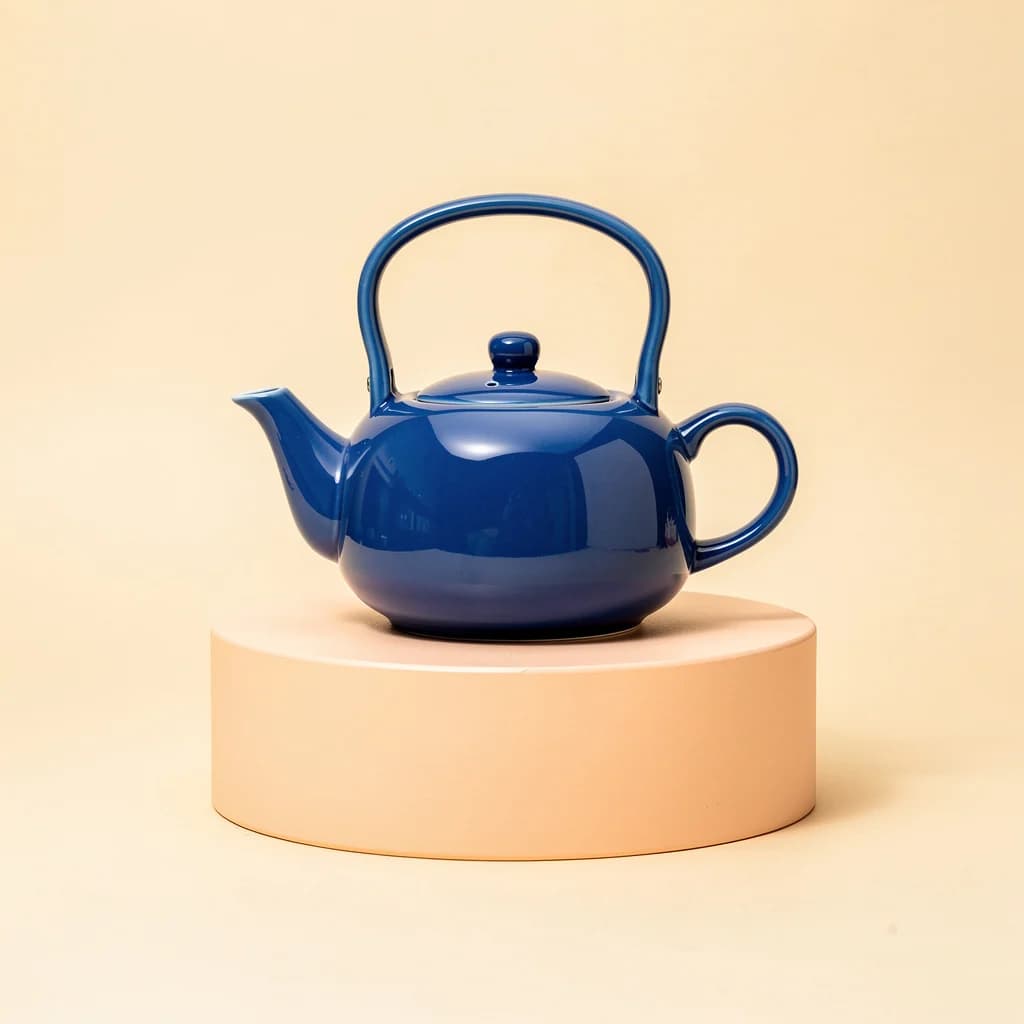 Cobalt blue teapot generated with FLUX.2 Pro