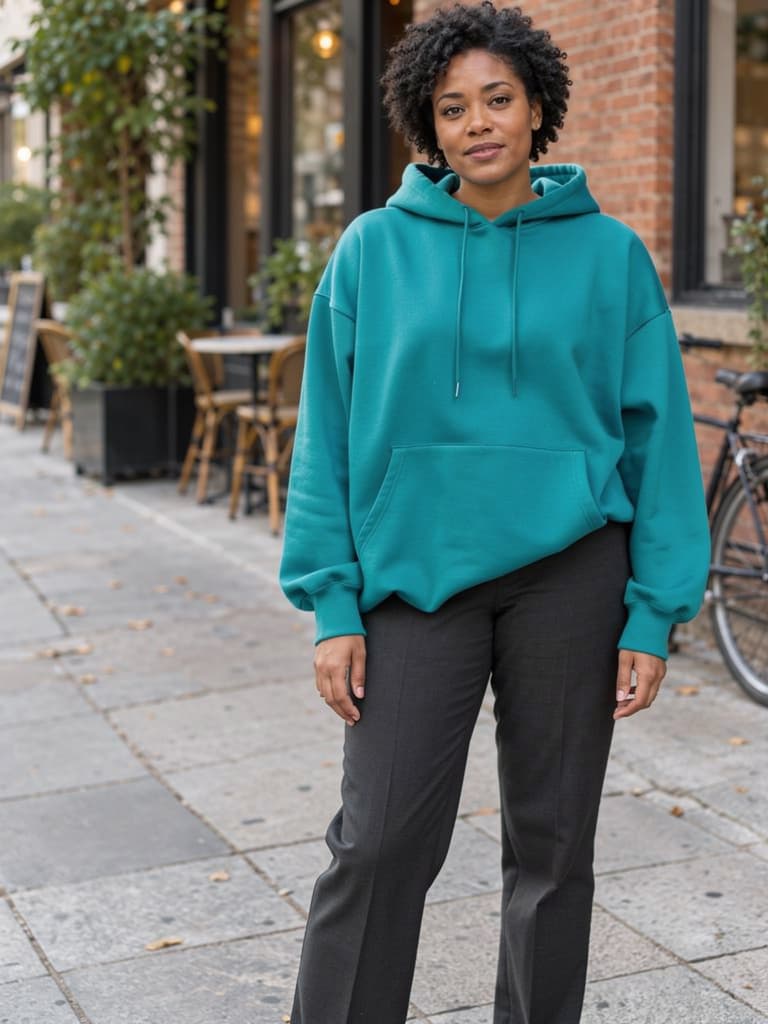 Replace a jacket outdoors: FLUX.2 Pro, run 1