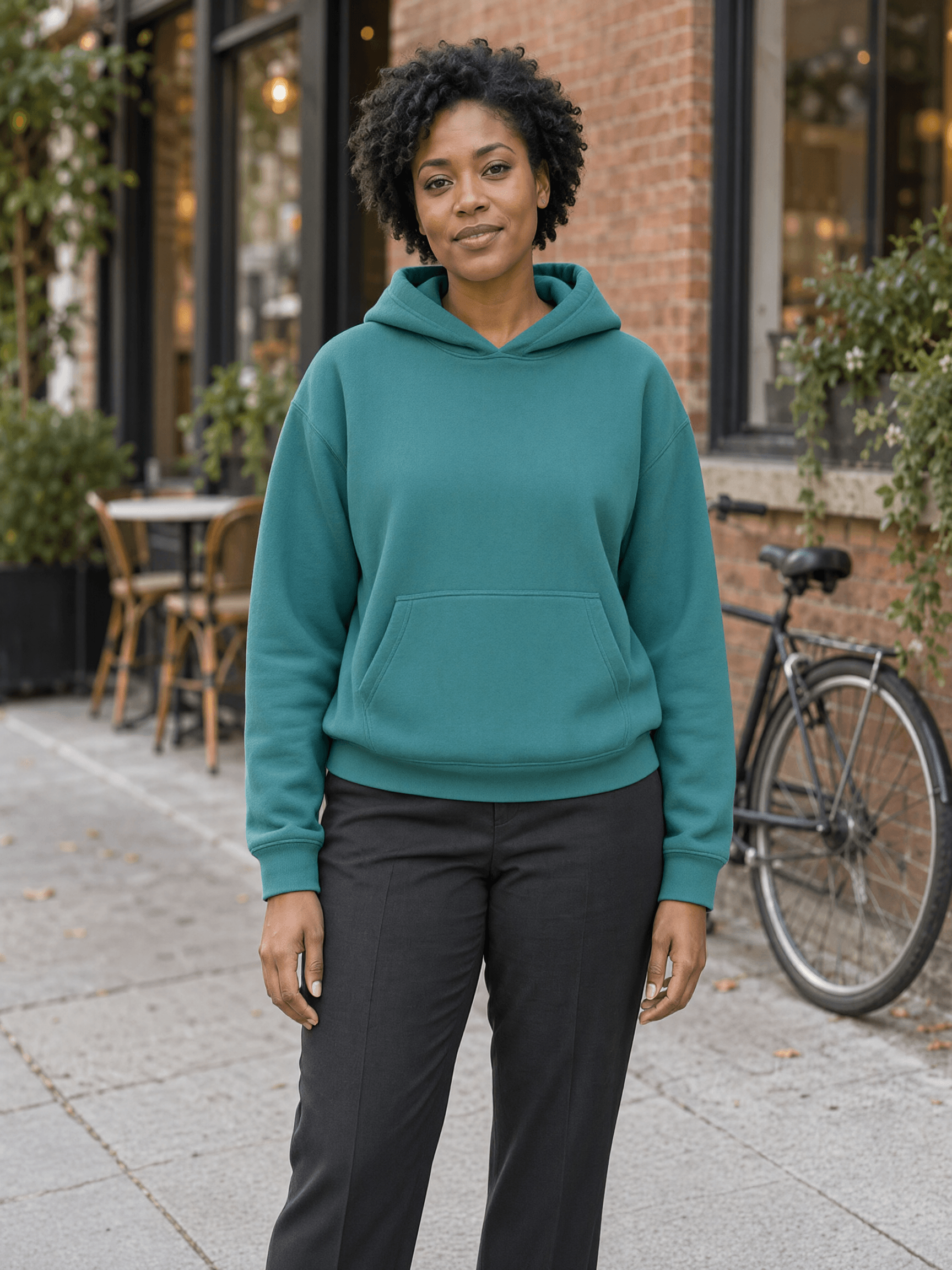 Replace a jacket outdoors: Qwen Image 2.1 Turbo, run 1